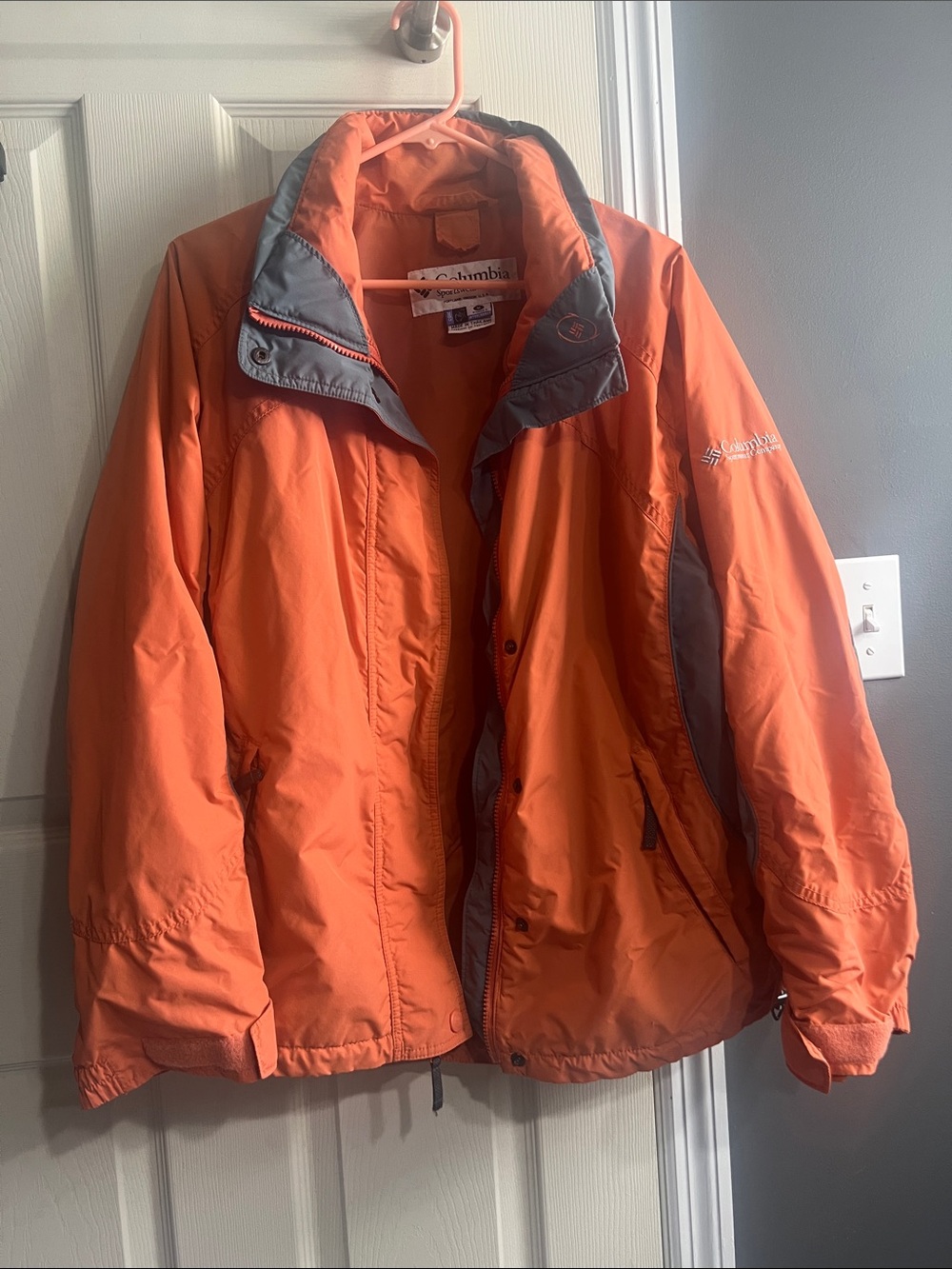 Columbia Women’s Orange Jacket with Gray Trim